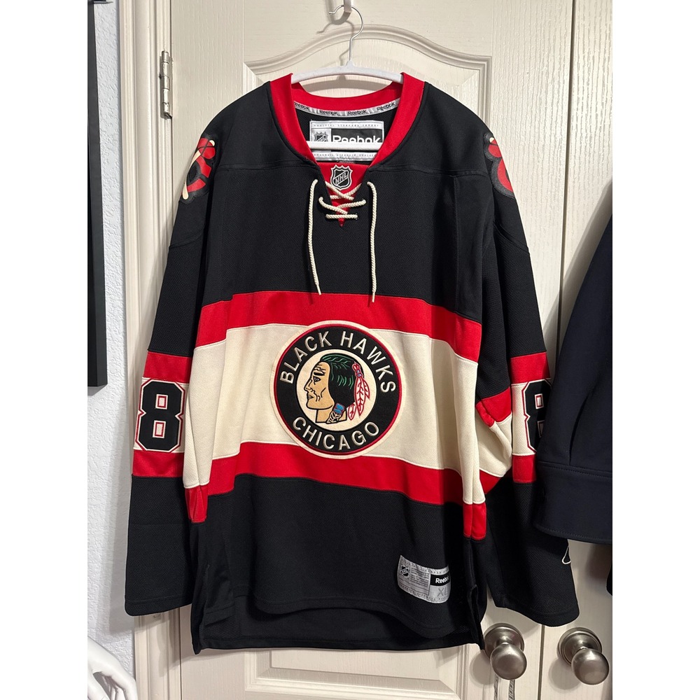 Reebok Chicago Blackhawks Patrick Kane 88 NHL Hockey Jersey Throwback Retro XL - Picture 2 of 6